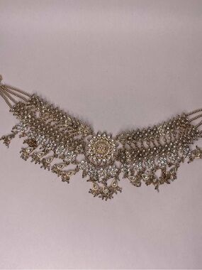 Off Park Gold-Tone Crystal Bridal Choker Necklace